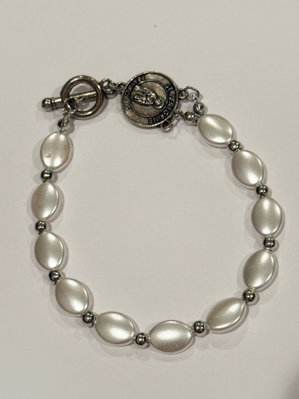 1980s Catholic Saint Pergerine Healer Bracelet